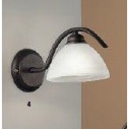 Obrázek pro produkt Nástěnné svítidlo 1x60W E27 antik/sklo, průměr 16cm, výška 13cm - ORION