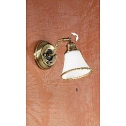 Obrázek pro produkt Nástěnné svítidlo 1x40W E14 patina/sklo, výška 13cm - ORION