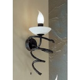 Obrázek pro produkt Nástěnné svítidlo 1xE14 antik/sklo, výška 25cm, šířka 13cm - ORION