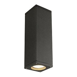 THEO UP-DOWN OUT wall light, square, anthracite, GU10, max. 2x35W - BIG WHITE (SLV) Obrázek pro produkt THEO UP-DOWN OUT wall light, square, anthracite, GU10, max. 2x35W - BIG WHITE (SLV)