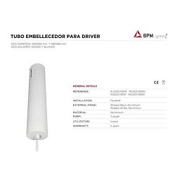 Tubus pro napaječ k 10217.65.PN.W.SI.27K.DA Ø66mm d.380mm bílá - BPM (STARÝ KÓD C005793W)
Obrázek pro produkt Tubus pro napaječ k 10217.65.PN.W.SI.27K.DA Ø66mm d.380mm bílá - BPM (STARÝ KÓD C005793W)