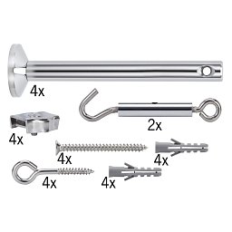 Lankový systém Light&Easy montážní upínací set 4ks 165mm chrom k - PAULMANN Obrázek pro produkt Lankový systém Light&Easy montážní upínací set 4ks 165mm chrom k - PAULMANN