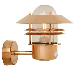 Obrázek pro produkt Venkovní nástěnné svítidlo Blokhus Sensor 1x60W E27 měď čirá - NORDLUX