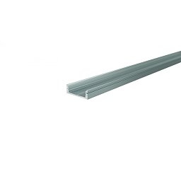 AU-01-15 plochý U-profil pro 15 - 16,3 mm LED pásek matná stříbrná - LIGHT IMPRESSIONS Obrázek pro produkt AU-01-15 plochý U-profil pro 15 - 16,3 mm LED pásek matná stříbrná - LIGHT IMPRESSIONS