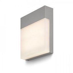 VERIA nástěnná stříbrnošedá 230V/350mA SMD LED 6W IP54 3000K, 460lm - RED - DESIGN RENDL Obrázek pro produkt VERIA nástěnná stříbrnošedá 230V/350mA SMD LED 6W IP54 3000K, 460lm - RED - DESIGN RENDL