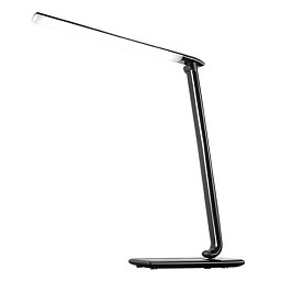 Obrázek pro produkt LED stolní lampička stmívatelná 9W volba teploty světla, USB, černý lesk - SOLIGHT