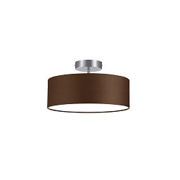 Obrázek pro produkt Stropní svítidlo HOTEL látkové hnědé 2× E14 40W Ø 30cm matný nikl - TRIO