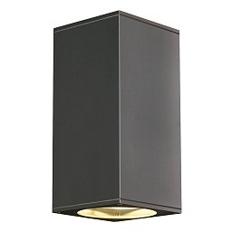 Obrázek pro produkt Nástěnné svítidlo BIG THEO UP/DOWN OUT, hranaté, antracit, ES111, max. 2x75 W - BIG WHITE (SLV)