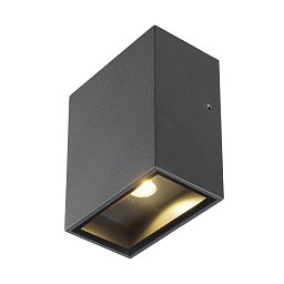 Nástěnné svítidlo QUAD XL 1, hranaté, antracit, LED, 1x3,2 W, 3000K - BIG WHITE (SLV) Obrázek pro produkt Nástěnné svítidlo QUAD XL 1, hranaté, antracit, LED, 1x3,2 W, 3000K - BIG WHITE (SLV)