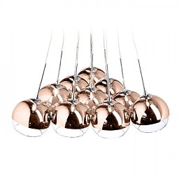 Obrázek pro produkt ASTRAL závěsná měděné sklo/čiré sklo 230V/12V G4 10x20W - RED - DESIGN RENDL