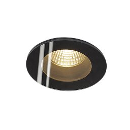 Obrázek pro produkt PATTA-F zápustná stropní kruhová černá 230V/500mA 9W 38° IP65 3000K - BIG WHITE (SLV)