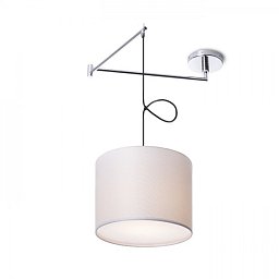 Obrázek pro produkt BROADWAY závěsná s ramenem bílá chrom 230V E27 42W - RED - DESIGN RENDL