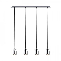 Obrázek pro produkt BABADES IV závěsná chrom 230V GU10 4x50W - RED - DESIGN RENDL