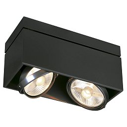 Obrázek pro produkt KARDAMOD přisazená čtvercová ES111 II černá 230V GU10 2x75W - BIG WHITE (SLV)