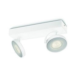 Obrázek pro produkt LED WarmGlow Bodové svítidlo Philips Clockwork 53172/31/P0 bílé 2200K-2700K 2x4,5W - PHILIPS (915005306001)