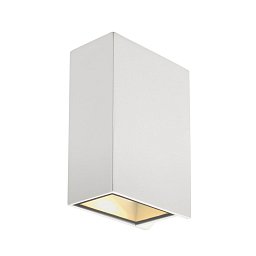 Obrázek pro produkt Nástěnné svítidlo QUAD XL 2, hranaté, bílé, LED, 2x3,2 W, 3000K - BIG WHITE (SLV)