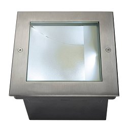 Obrázek pro produkt Podlahové vestavěné svítidlo DASAR LED SQUAREI, nerezová ocel 316, asymetrické, 34 W, 4000K, IP67 - BIG WHITE (SLV)