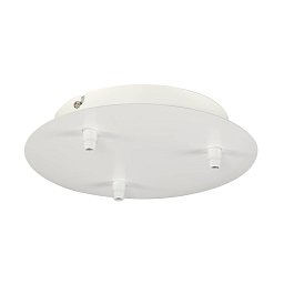 Obrázek pro produkt Stropní rozeta, 3 výstupy, kulatá, bílá, včetně odlehčovacích profilů - BIG WHITE (SLV)