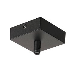 Obrázek pro produkt Stropní rozeta GLENOS, černá matná, 8,5x8,5x2,7 cm, s odlehčovacím profilem - BIG WHITE (SLV)