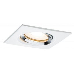 Zápustné svítidlo Nova IP65 hranaté max. 35W bílá / chrom 1ks výklopné - PAULMANN Obrázek pro produkt Zápustné svítidlo Nova IP65 hranaté max. 35W bílá / chrom 1ks výklopné - PAULMANN