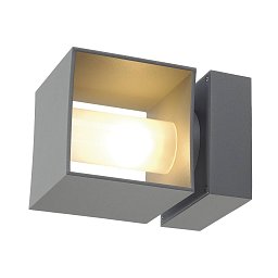 Obrázek pro produkt SQUARE TURN QT14 venkovní nástěnné svítidlo stříbrošedá max. 42W IP44 - BIG WHITE (SLV)