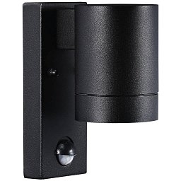 Obrázek pro produkt Venkovní nástěnné svítidlo Tin Maxi Sensor 1x35W GU10 černá čirá - NORDLUX