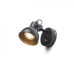 Obrázek pro produkt ROSITA I nástěnná černá/zlatá 230V LED GU10 9W - RED - DESIGN RENDL