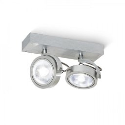Obrázek pro produkt KELLY II nástěnná česaný hliník 230V/12V G53 2x50W - RED - DESIGN RENDL