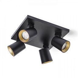Obrázek pro produkt KENNY IV stropní černá/zlatá 230V GU10 4x35W - RED - DESIGN RENDL