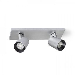 Obrázek pro produkt KENNY II přisazená česaný hliník/černá 230V GU10 2x35W - RED - DESIGN RENDL