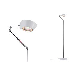 LED stojací svítidlo Ramos 11W bílá mat/chrom nožní stmívač - PAULMANN Obrázek pro produkt LED stojací svítidlo Ramos 11W bílá mat/chrom nožní stmívač - PAULMANN