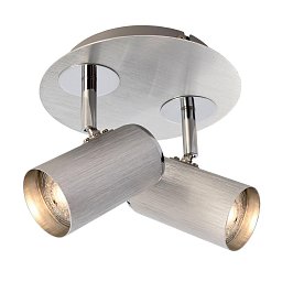 Deko-Light stropní přisazené svítidlo Indi II 230V GU10 2x max. 50W stříbrná - LIGHT IMPRESSIONS Obrázek pro produkt Deko-Light stropní přisazené svítidlo Indi II 230V GU10 2x max. 50W stříbrná - LIGHT IMPRESSIONS