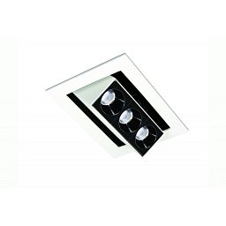 Obrázek pro produkt Svítidlo LENT MOTION bílá/černá LED 6W 60º 3000K 114x84mm (10212.RF.03.SQ.W-BK.B60.3K) - BPM