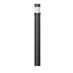Obrázek pro produkt Venkovní sloupkové svítidlo BAMBOO 3 černé 3000K 15W 474lm IP65 RAL9011 kryt opal vč.A107091(zemní držák) - LIGMAN