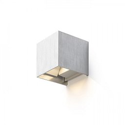 Obrázek pro produkt TITO SQ nástěnná česaný hliník 230V LED 6W IP54 3000K - RED - DESIGN RENDL