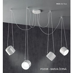 Obrázek pro produkt Závěsné svítidlo FM 26850/4T NM Paco matná černá 4x GU10 - OLE