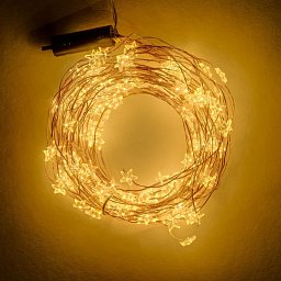 DecoLED LED světelný řetěz - hvězdičky, 12 x 1,5 m, teple bílá, 180 diod Obrázek pro produkt DecoLED LED světelný řetěz - hvězdičky, 12 x 1,5 m, teple bílá, 180 diod