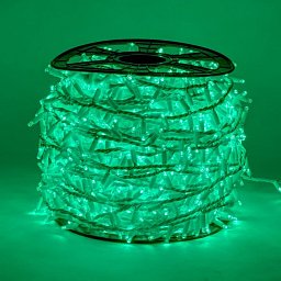 DecoLED LED světelný řetěz - 100m, 2000 zelených diod, bílý kabel Obrázek pro produkt DecoLED LED světelný řetěz - 100m, 2000 zelených diod, bílý kabel