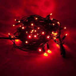 DecoLED LED světelný řetěz - 5m, červená, 50 diod Obrázek pro produkt DecoLED LED světelný řetěz - 5m, červená, 50 diod