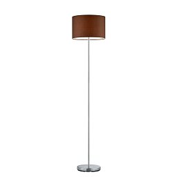 Obrázek pro produkt Stojanové svítidlo HOTEL látkové hnědé 1x E27 60W v.160cm matný nikl - TRIO