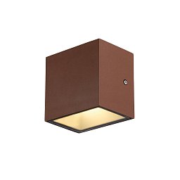 Obrázek pro produkt SITRA CUBE WL, LED venkovní nástěnné a stropní nástavbové svítidlo, rezavě zbarvené, IP44, 3000K, 10W - BIG WHITE (SLV)