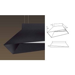 Závěsné svítidlo CAROLINA SQUARE černé LED 72,8W 650x650mm 3000K + nepřímé osvětlení (BPM 10228.65.PN.BK.OP.3K.IN7) - BPM Obrázek pro produkt Závěsné svítidlo CAROLINA SQUARE černé LED 72,8W 650x650mm 3000K + nepřímé osvětlení (BPM 10228.65.PN.BK.OP.3K.IN7) - BPM
