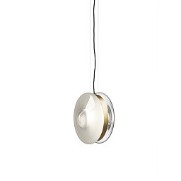 Obrázek pro produkt Závěsné svítidlo ORBITAL čirá + bílá, montura mosaz (1/80/95670/1/CL+WH/360/A/BRLP/2,5) - BOMMA