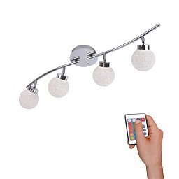Obrázek pro produkt MIKO LED stropní svítidlo 4-ramenné, chrom, bodové lineární svítidlo RGB+3000K - LEUCHTEN DIREKT / JUST LIGHT