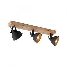 Obrázek pro produkt SAMIA Nástěnné a stropní svítidlo, 3-ramenné, černá, retro - LEUCHTEN DIREKT / JUST LIGHT