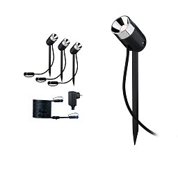 Plug & Shine základní sada zápich Pike IP65 3000K 3x3,5W stmívatelné - PAULMANN Obrázek pro produkt Plug & Shine základní sada zápich Pike IP65 3000K 3x3,5W stmívatelné - PAULMANN