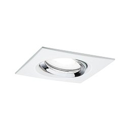 Vestavné svítidlo LED Nova Plus hranaté 1x6W GU10 bílá mat chrom výklopné stmívatelné - PAULMANN Obrázek pro produkt Vestavné svítidlo LED Nova Plus hranaté 1x6W GU10 bílá mat chrom výklopné stmívatelné - PAULMANN
