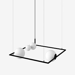Závěsné svítidlo PALA 26,4W LED 3000K sklo černá opál ZL4.L1.P4.45L DALI - LUCIS Obrázek pro produkt Závěsné svítidlo PALA 26,4W LED 3000K sklo černá opál ZL4.L1.P4.45L DALI - LUCIS