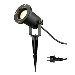 Obrázek pro produkt Venkovní svítidlo NAUTILUS s bodcem XL černá 230V GU10 11W 180°  - BIG WHITE (SLV)