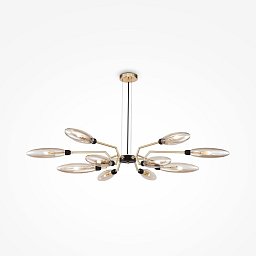 Obrázek pro produkt Závěsné svítidlo Ventura 12x28W jantarové sklo zlatý kov designové - MAYTONI